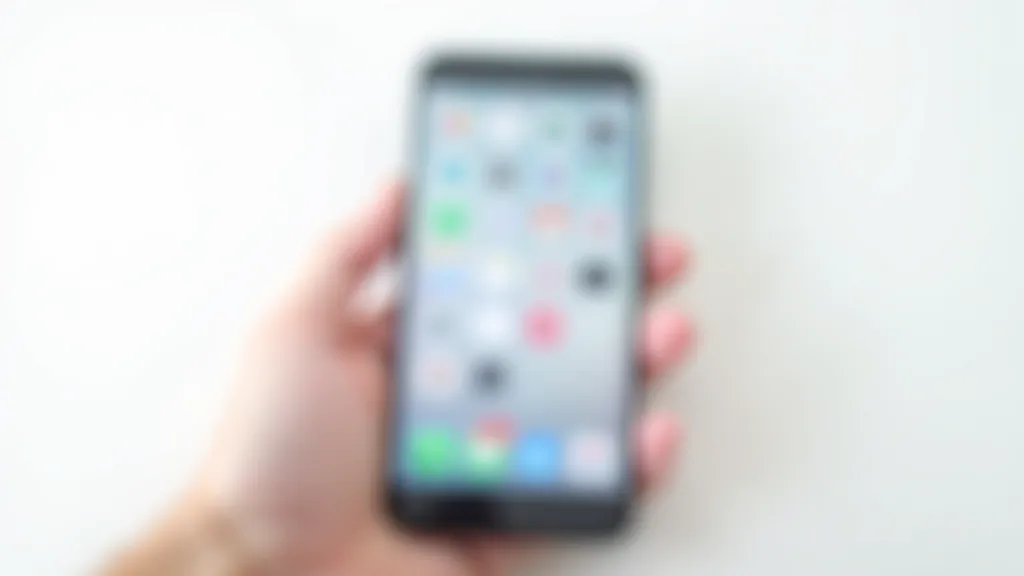 Domovská obrazovka chytrého telefonu s různými barevnými ikonami aplikací, čistý a organizovaný vzhled